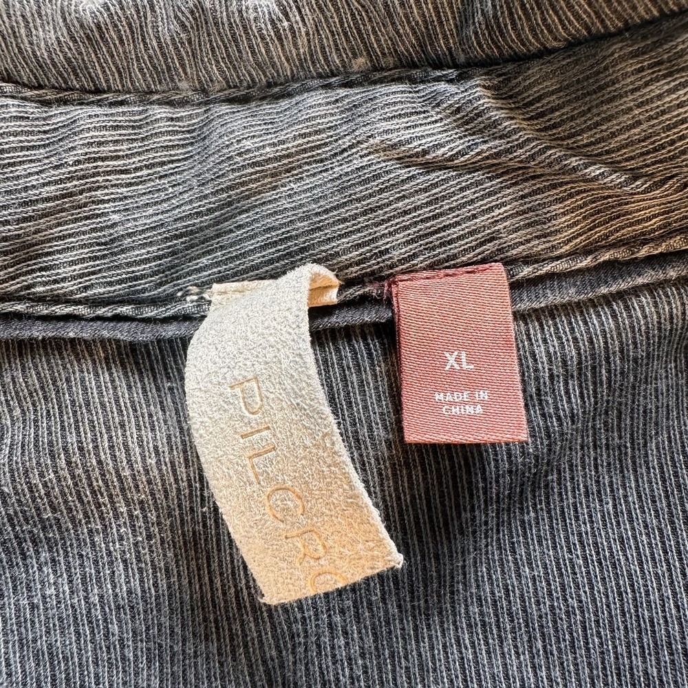 PILCRO ANTHROPOLOGIE The Bo Boyfriend‎ Buttondown Shirt in Gray Size XL - Picture 2 of 9